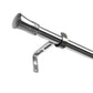 Marlow Satin Nickel Curtain Rod Steel Quiet Rail Pole Pommel Set Adjustable
