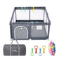 BoPeep Baby Playpen 150x180cm Large Play Pen Mesh Oxford Grey