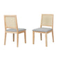 Levede 2x Rattan Dining Chair Solid Wood Lounge