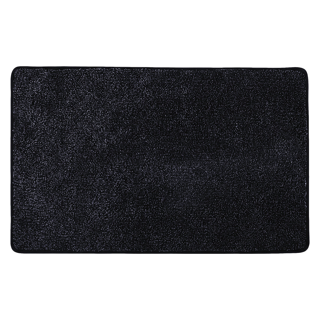 Marlow Door Mat Indoor 80x50cm Non Slip Washable Rug For Front Coal Grey