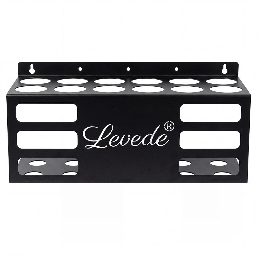 Levede 12 Hole Caulk Holder Wall Mount Silicone Sealant Tube Storage Rack Steel