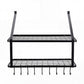 Toque Metal Pot Pan Rack Hanging Kitchen Shelf Wall Mounted Organizer 10 Hooks