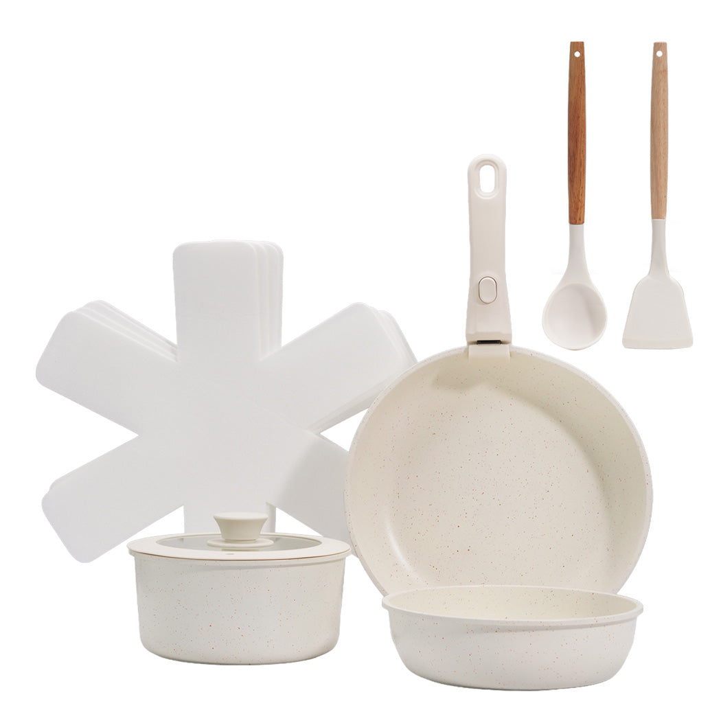 Toque 9-Piece Non Stick Cookware Set Kitchen Fry Pan