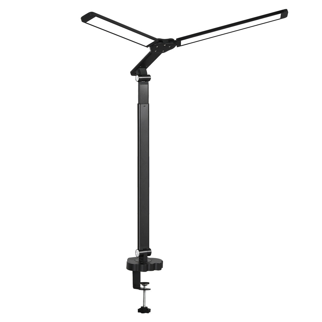 Emitto Double Head LED Desk Lamp Dimmable With Clamp