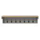 Levede Coat Rack Wall Mounted Shelf 7 Double Hooks Storage Entryway Hallway Grey