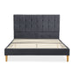 Levede Fabric Bed Frame Double Mattress Grey