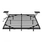 Levede Double Bed Frame Floating Frame with Storage Shelves RGB Lights Black