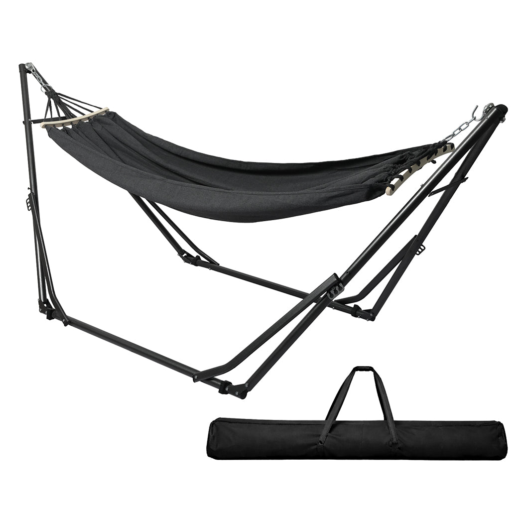 Mountview Foldable Hammock Hanging Chair with Stand Portable 3 Gear Adjustable
