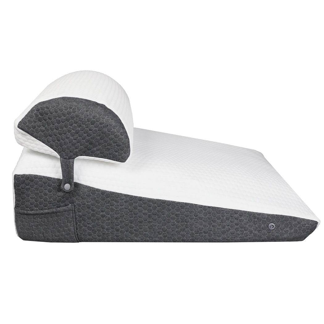Dreamz Memory Foam Wedge Pillow Bed Back Neck Support Leg Raiser Cushion