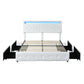 Levede Double Bed Frame RGB LED PU 4 Drawer USB