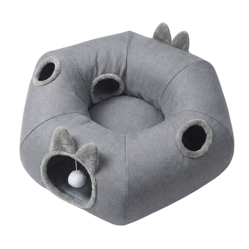 Pawz Large Cat Tunnel Bed Multi-Functional Toy Interactive Pet Playhouse Indoor