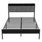 Levede Queen Bed Frame Steel Base with Headboard Grey