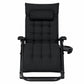 Levede Zero Gravity Chair Lounge Lockable Outdoor Recline Cushion Tray Black