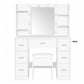 Levede Dressing Table Makeup Vanity with Lights Glass Desktop 7 Drawers White