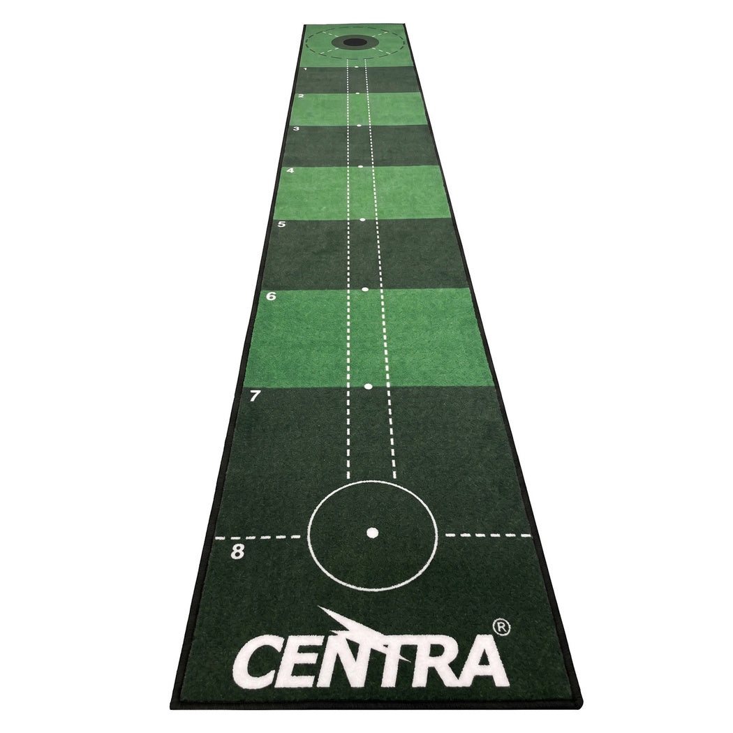 Centra Golf Putting Mat 3m Indoor Practice Non Slip Backing for Office Green