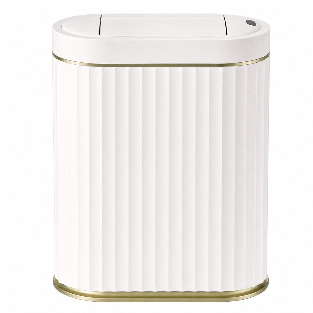 Toque Sensor Rubbish Bin Automatic Touchless 7L Butterfly Lid Bathroom White