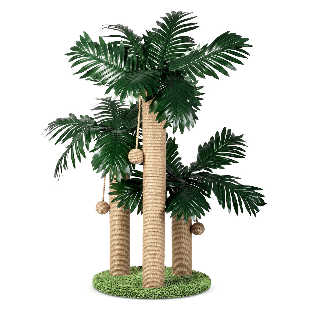 PaWz Cat Scratching Post 3 Heights Sisal Balls for Indoor Kitten Adult Green