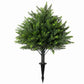 Lambu Artificial Cedar Topiary Balls Set of 2 Ground Spike Patio Garden Green