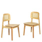Levede 4x Rattan Dining Chair Wooden Kitchen Chair