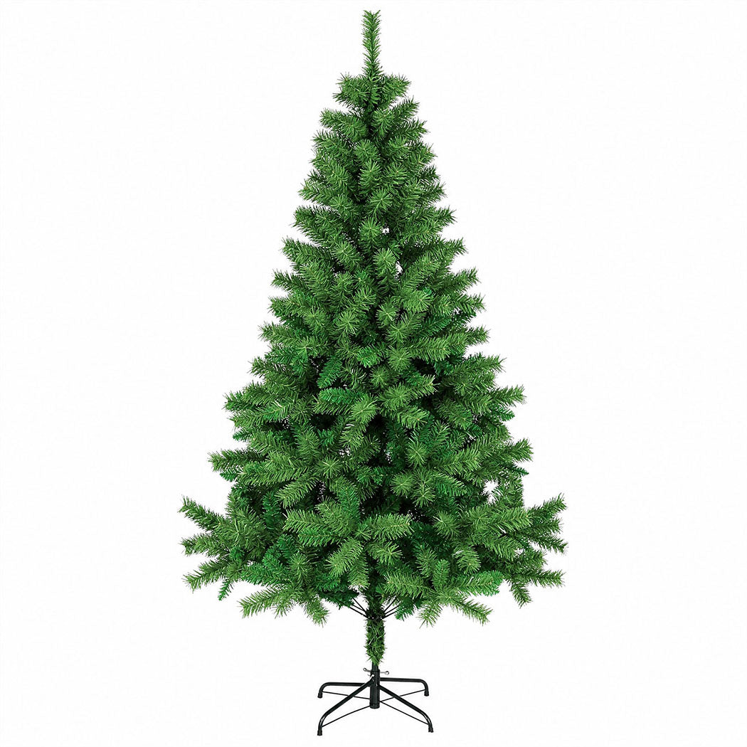 Santaco Christmas Tree 2.1m Slim PVC Xmas Tree with 797 Tips Green