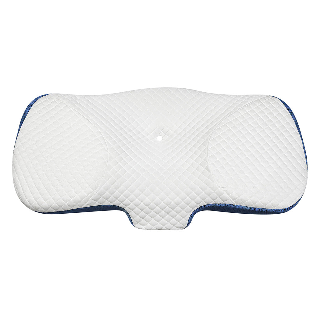 Dreamz Memory Foam Pillow Pillowcase Supprt Blue Rebound