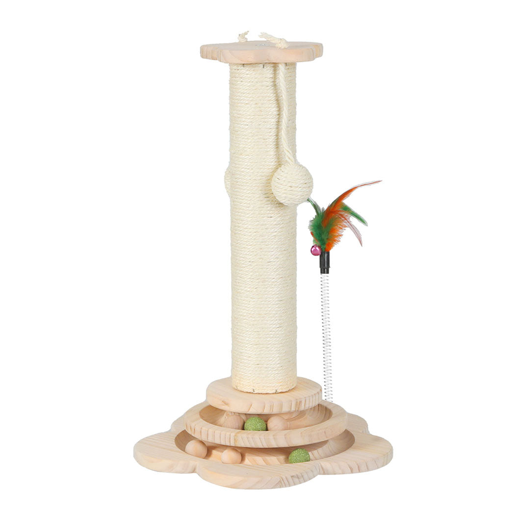 Pawz Cat Scratcher Wooden Scratching Post