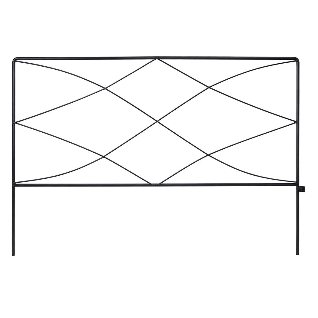 Lambu Garden Fence Panel 5 Pc Q195 Steel Rust Proof Border for Flower Beds Black