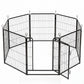 Pawz Dog Playpen 8-Panel Folding Dog Pen Steel Black