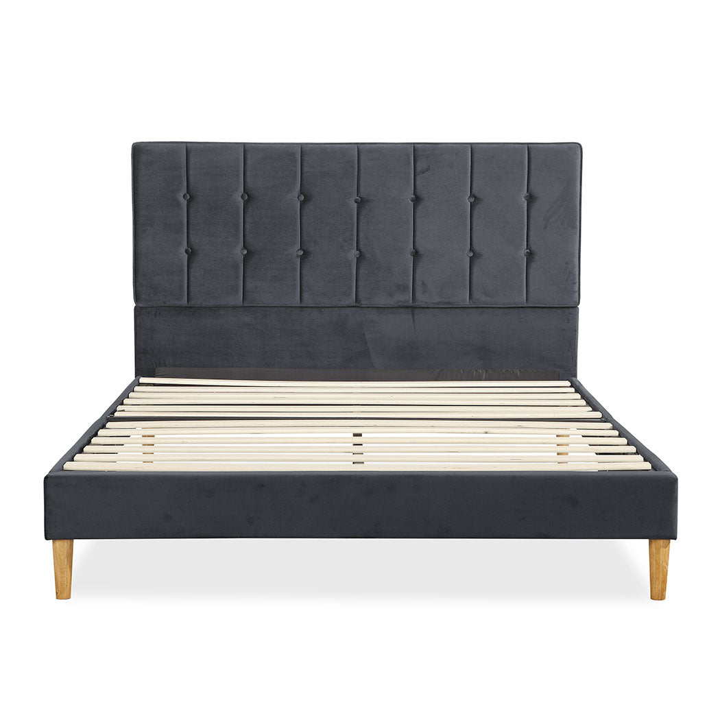 Levede Bed Frame Queen Size Mattress Grey
