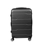 Front view of the black Slimbridge hard-shell suitcase