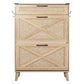 Levede Shoe Cabinet Shoe Storage Slim with 2 Flip Drawers Entryway Light Brown