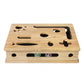 Pawz Cat Nail File Scratcher Large Solid Wood with Toy Balls for Indoor Cats