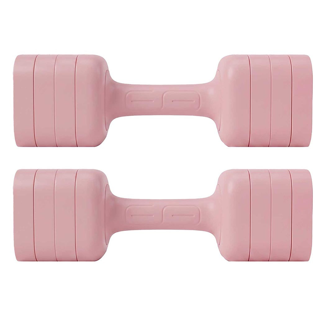 Centra Adjustable Dumbbells Set 2-5kg Quick Lock TPU Grip for Home Workout Pink