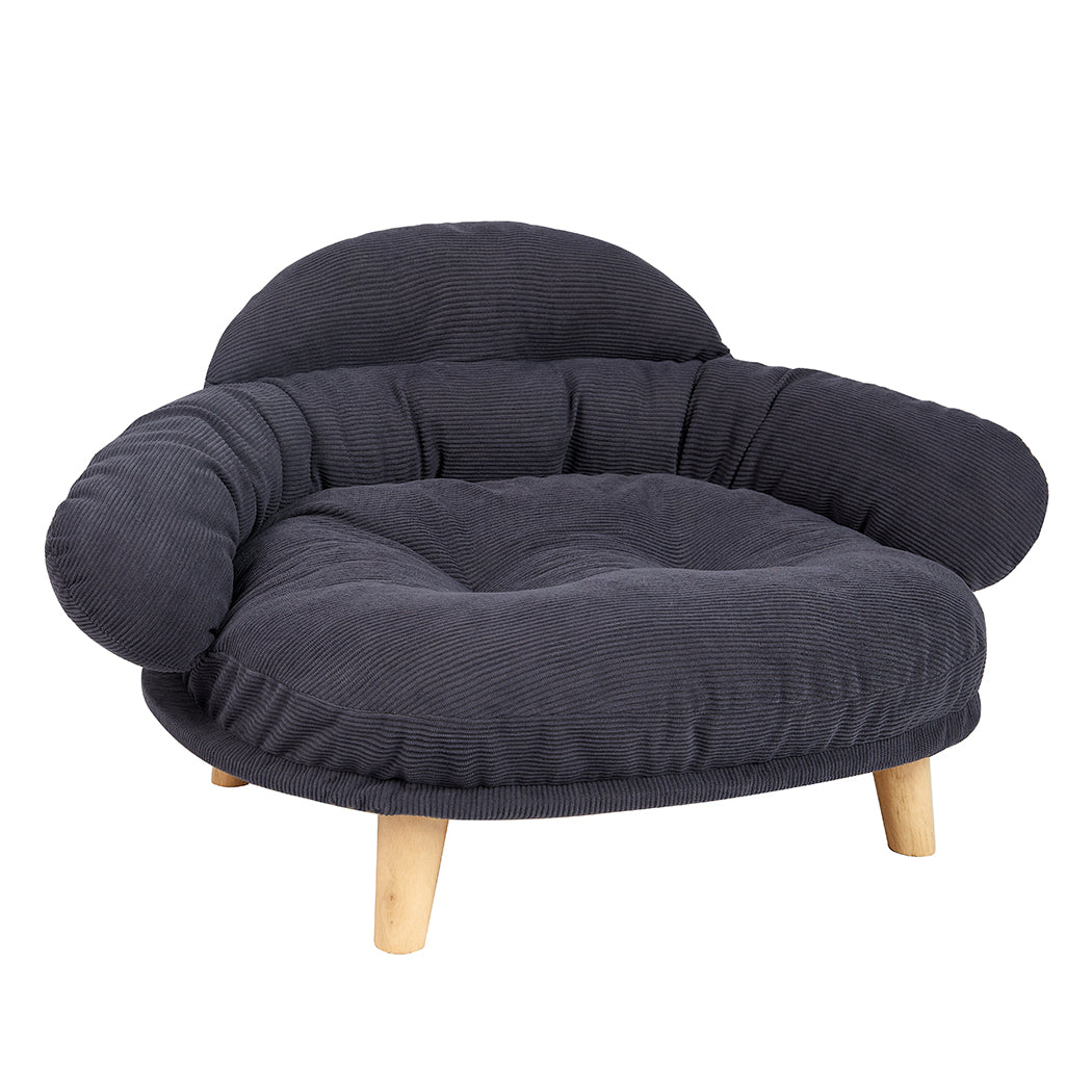 Pawz Elevated Pet Dog Cat Sofa Bed Couch L Size Grey