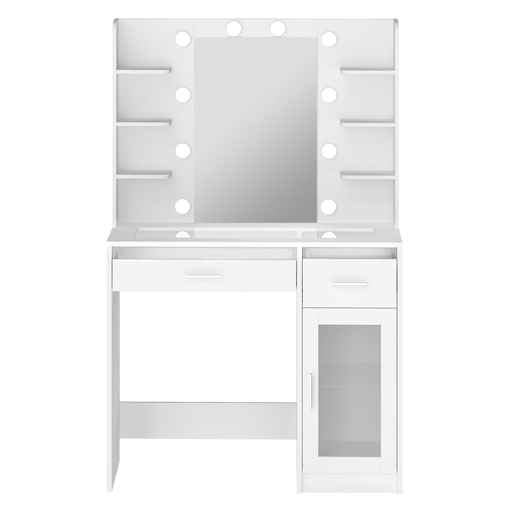Levede Vanity Desk Makeup Mirror Storage Dressing Table