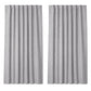 Marlow 2 Panels Blackout Curtains Thermal Linen Look Blockout Drapes Grey