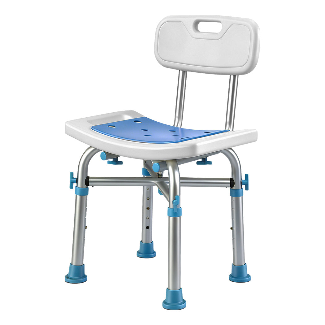 Levede Shower Chair Adjustable Height Safety Seat Bench Bathroom Safety Assist