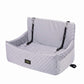 Pawz Large Dog Car Seat Booster Plush Dual-Side Portable Travel Bed Grey