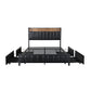 Levede Double Bed Frame PU Mattress Base Storage Drawer Headboard USB Charge