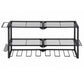 Levede Garage Storage Organiser 3 Tier Wall Mounted Power Tool Rack Metal Black