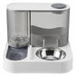 PaWz Automatic Cat Feeder Gravity Food and Water Dispenser for Home Travel White