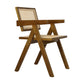 Levede 2x Walnut Wicker Armchair Dining Chair