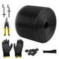 Mountview Bird Proofing Mesh Set PVC 60 Fixing Clips 30m for Solar Panel Black
