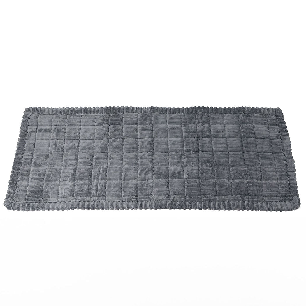 Marlow Sofa Cover Lounge Plush Pet Couch Cover Non-Slip Dark Grey 70x150cm