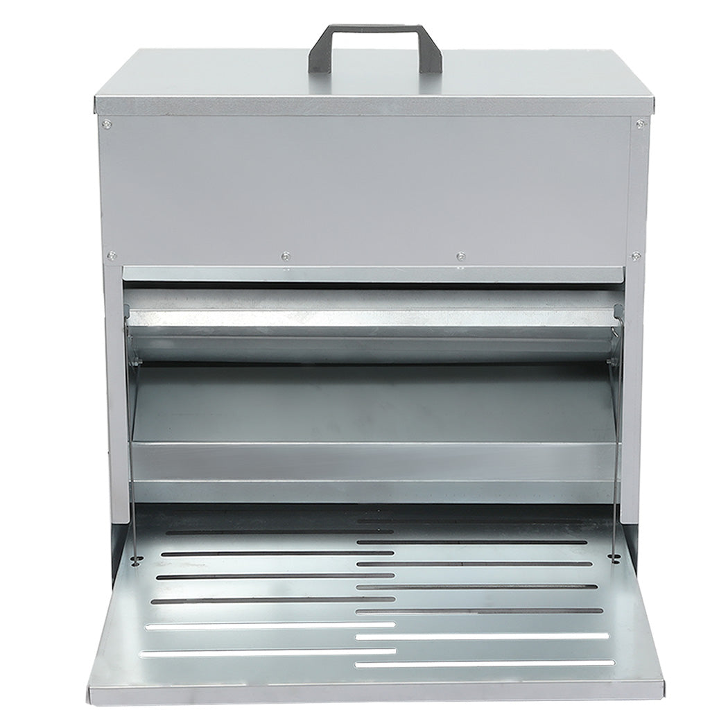 PaWz 10KG Auto Chicken Feeder Dispenser Galvanised Steel