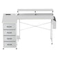 Levede L Shaped Gaming Desk with Storage Drawers White