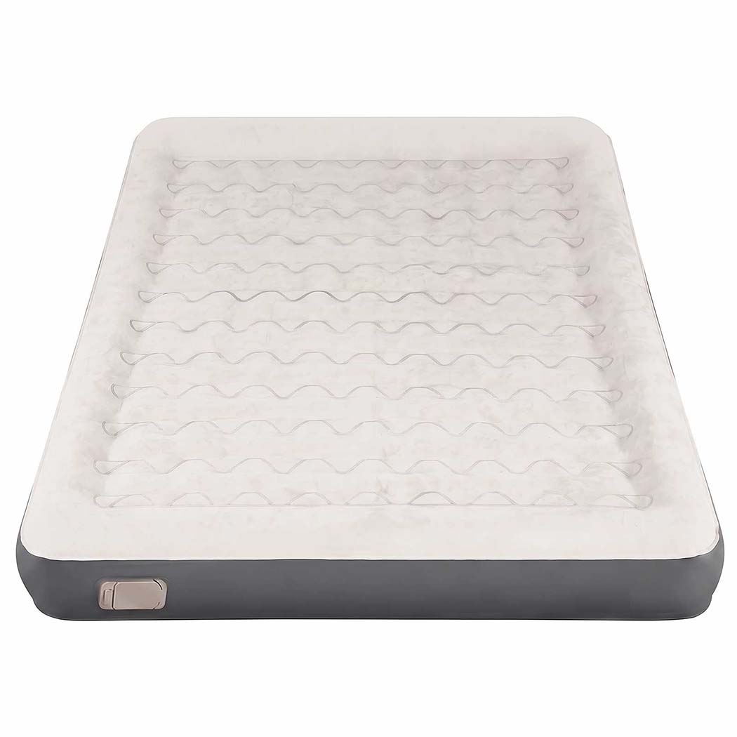 DreamZ Inflatable Mattress TPU Air Bed with Pillow Pump Camping Double Grey