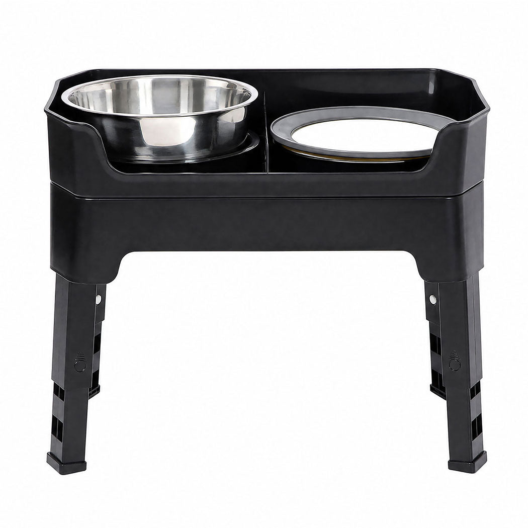 Pawz Raised Dog Bowls Adjustable Elevated Feeder Slow Feeder Lick Mat Foldable