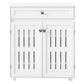 Levede Shoe Cabinet Door Storage Rack Cupboard White