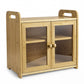Toque Bread Bin 2 Tier Bamboo Bread Box Kitchen Counter Storage Container 20L